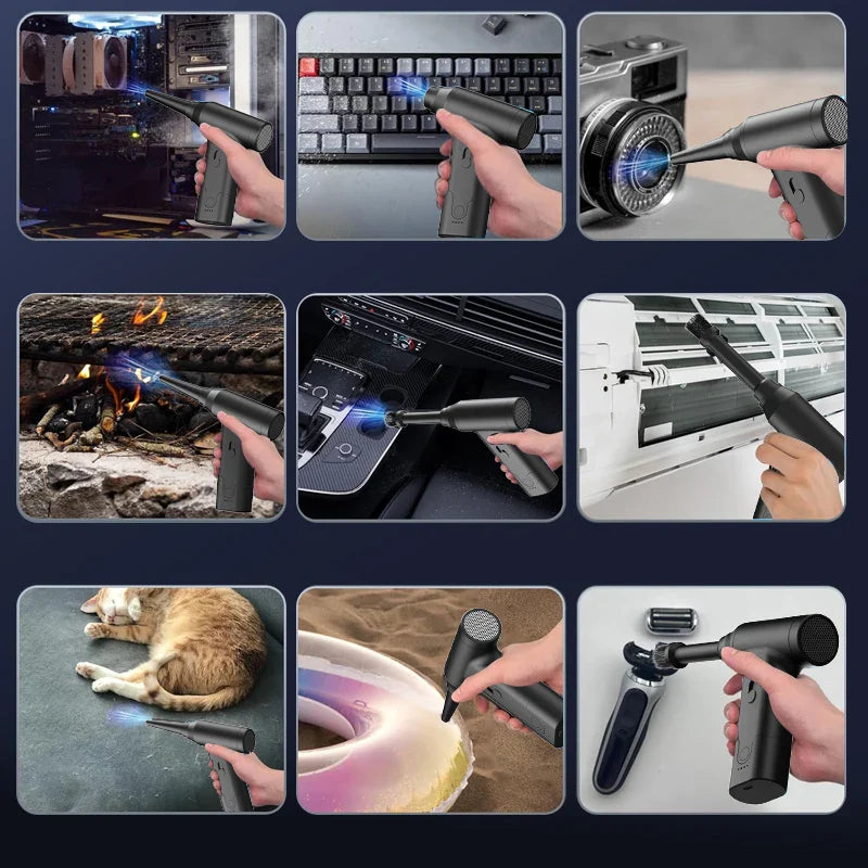 Wireless Handheld Dust Blower – For Computers, Keyboards, Cars & Sofas