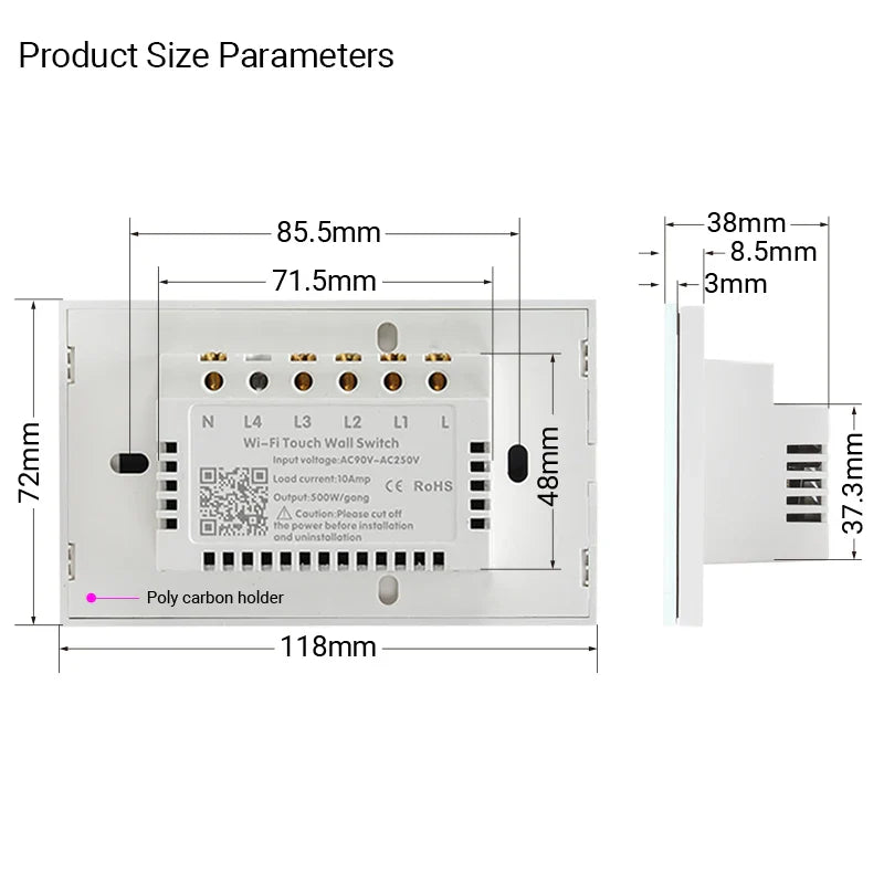 Smart WiFi Touch Light Switch