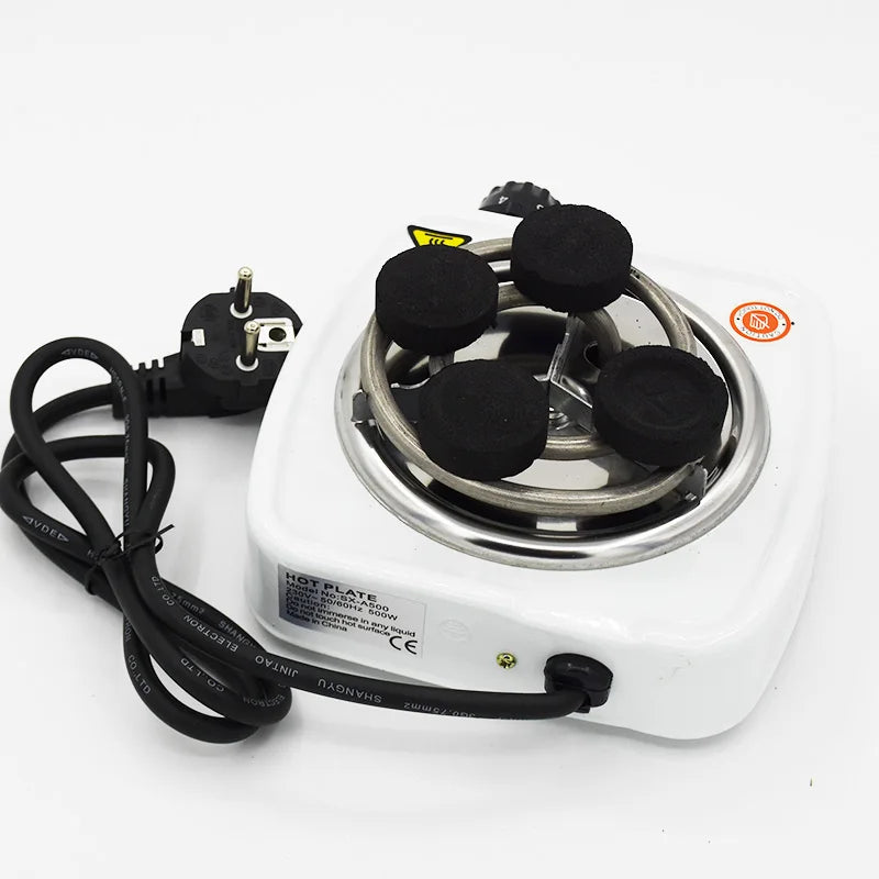500W Electric Stove Shisha Coal Burner Hot Plate 220V Travel Portable Cooking Appliances Coffee Heater Chicha EU Plug