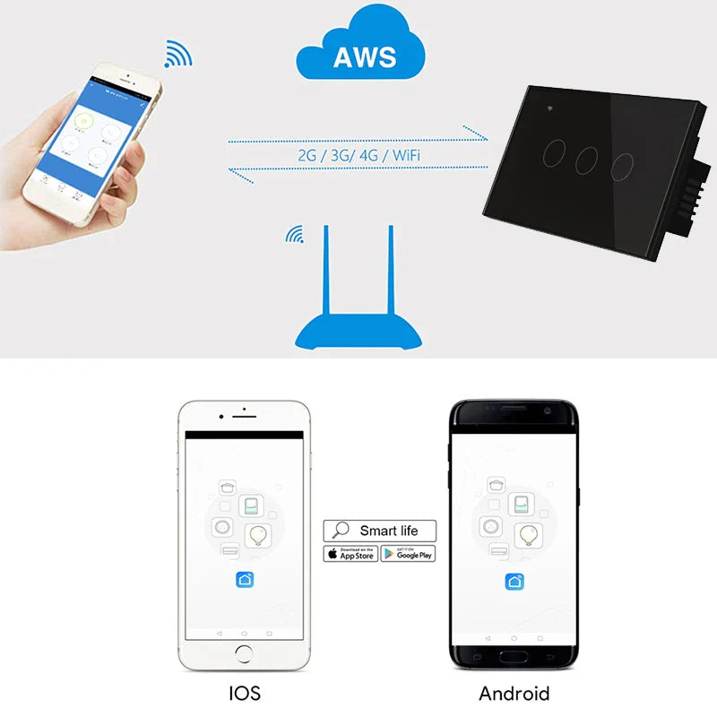 Smart WiFi Touch Light Switch