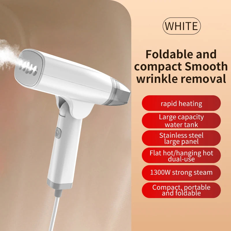 1300W Handheld Garment Steamer – Fast Wrinkle Remover for All Fabrics