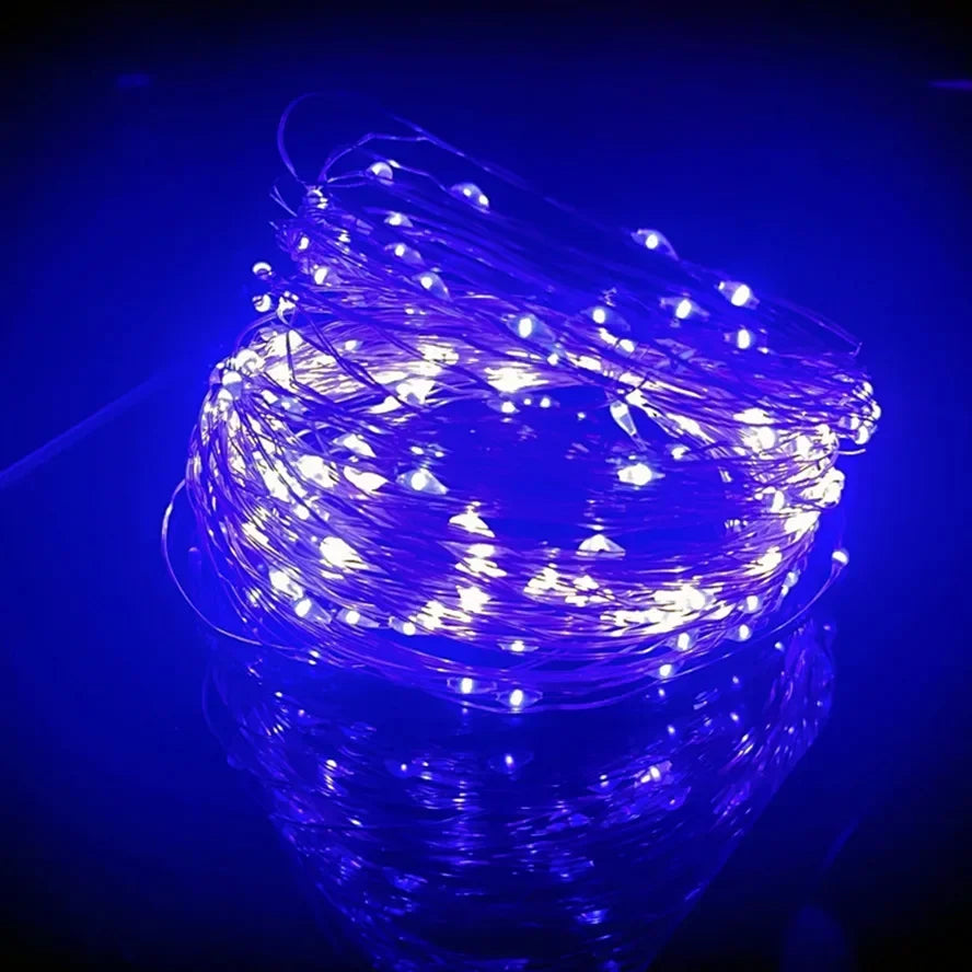 20m 10m Remote Control 8 Function LED Fairy Lights USB String Lights Christmas Garland New Year Wedding Party Garden Decoration