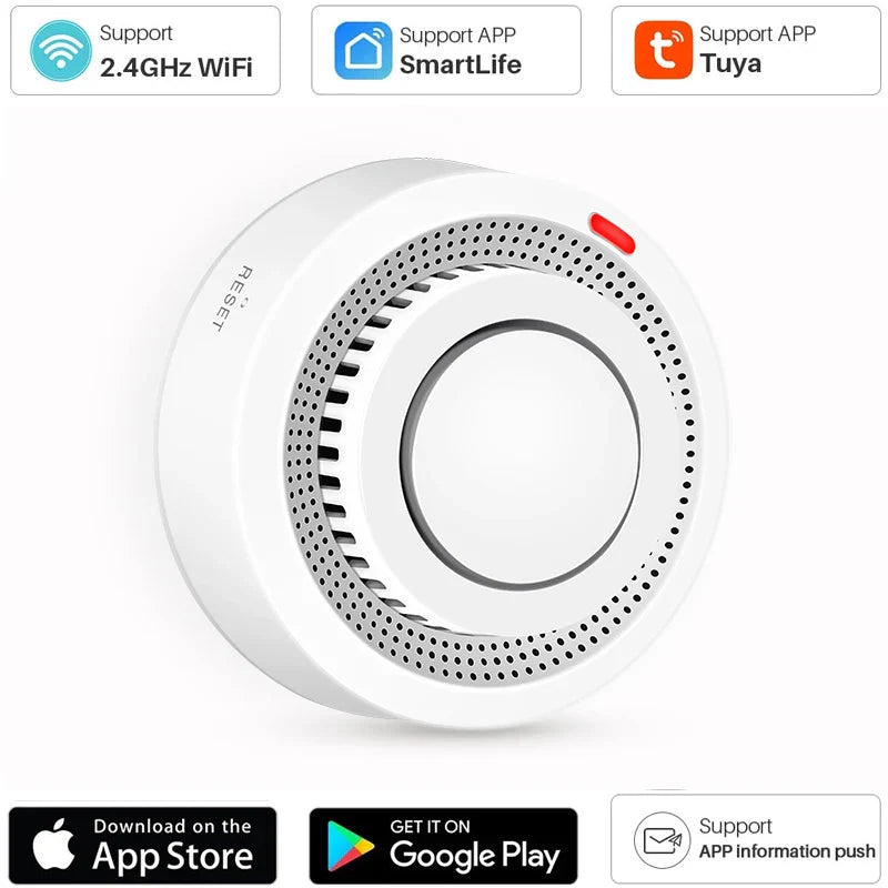 Wifi Tuya Smart Smoke Detector Sensor
