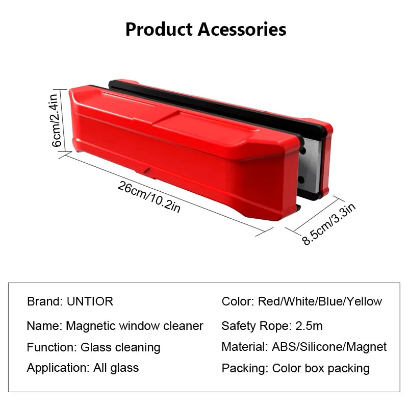 Magnetic Glazing Single Layer Magnet Window Cleaner Tool Brush Windows for Insulating Glass Durable Plastic Construction