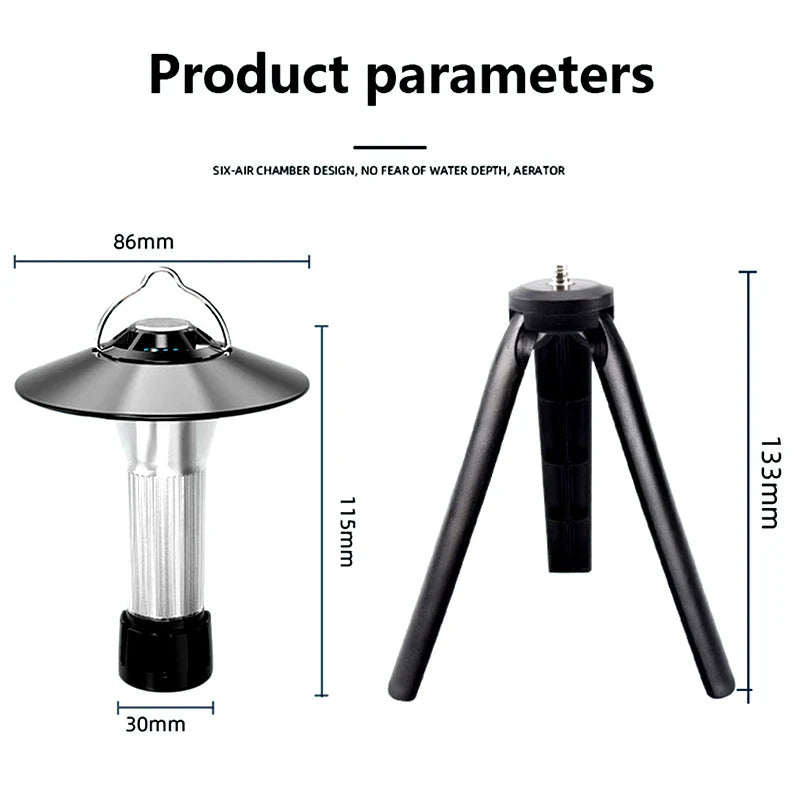 Camping Lantern with Tripod Dimmable Rechargeable LED Camping Tent Light Portable Small Camping Lamp Warm Light Tent Lantern