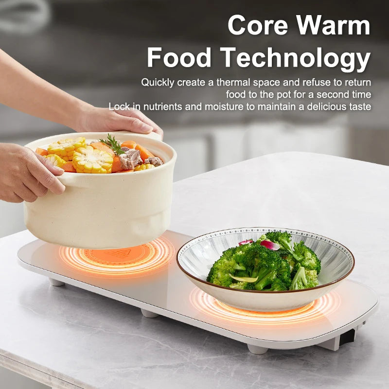Electric Food Warmer Plate for Home Full Surface Heating