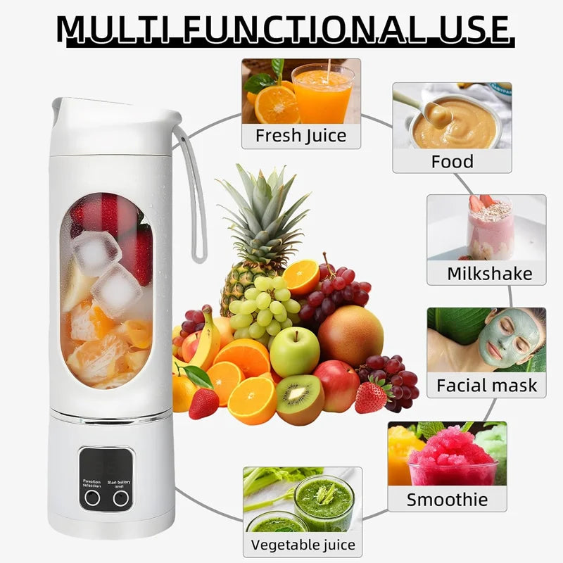 Portable Blender Juicer Stainless Steel Blade