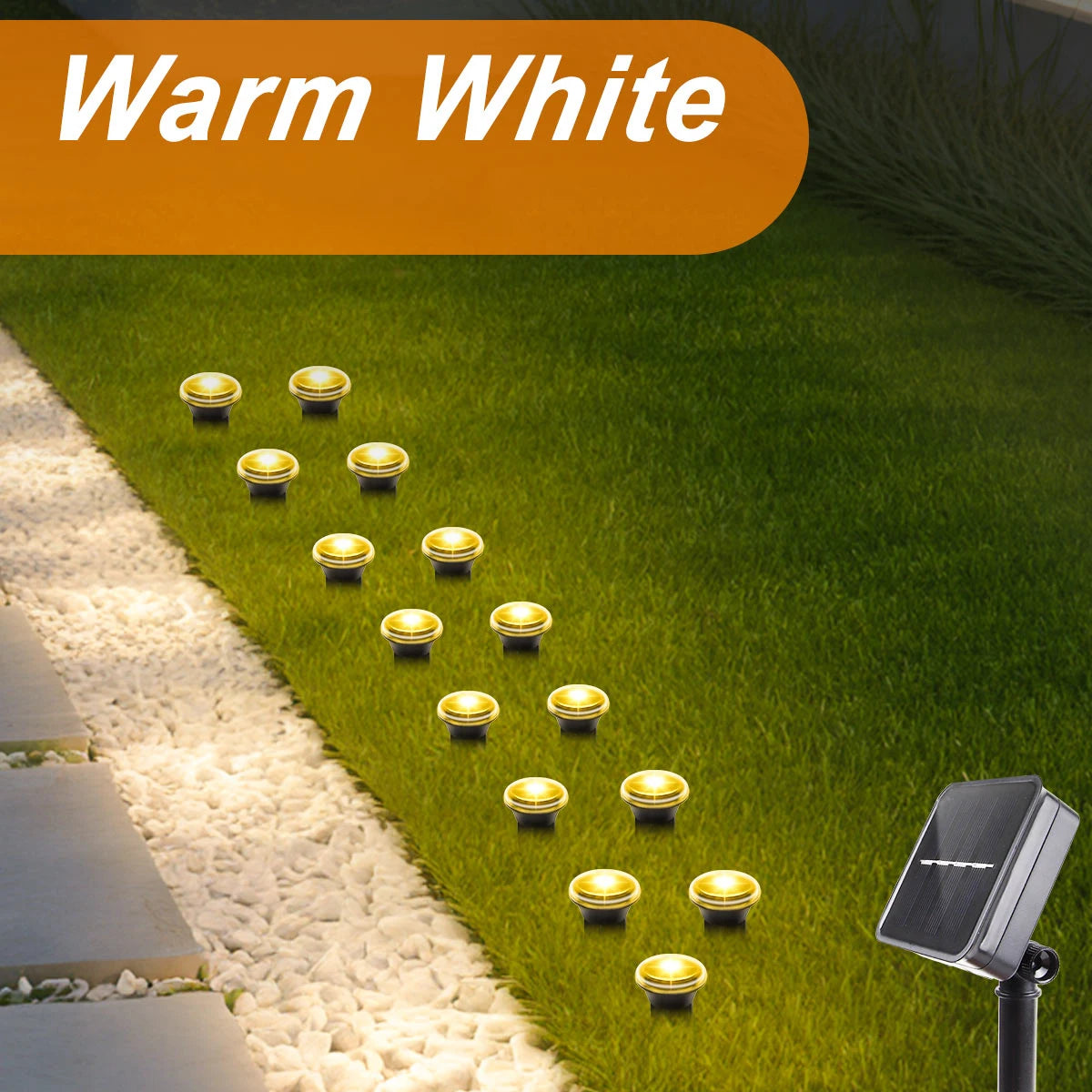 Solar Garden Lights 30LED Solar Lights Outdoor Waterproof Pilot Light String for Lawn Trails Camping Birthday Holiday Decorative