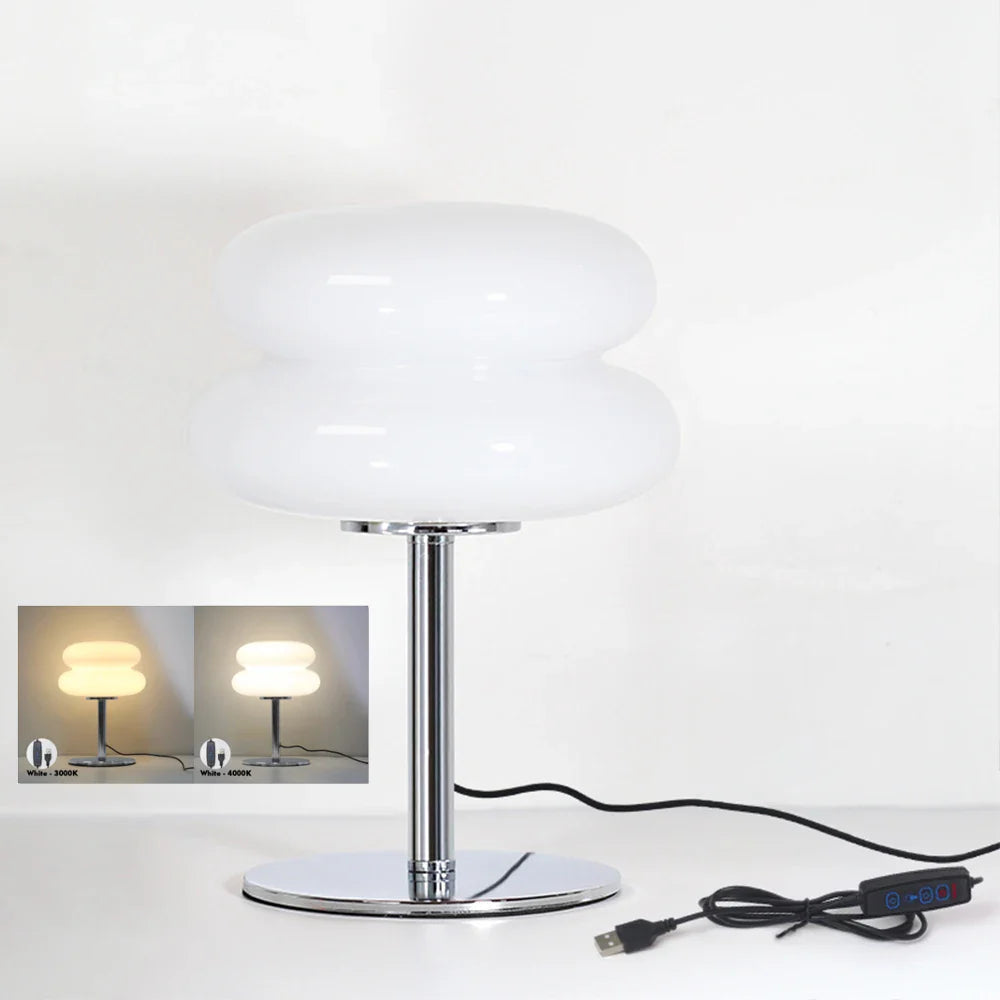 Modern Macaron LED Table Decor Lamp USB Dimming Desk Light Indoor Lighting Living Room Bedroom Bedside Decoration Bar Lamp