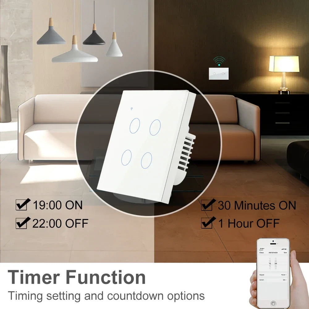 Tuya Smart Life WiFi Wall Touch Button 220V
