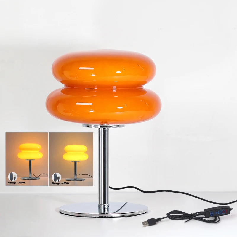 Modern Macaron LED Table Decor Lamp USB Dimming Desk Light Indoor Lighting Living Room Bedroom Bedside Decoration Bar Lamp