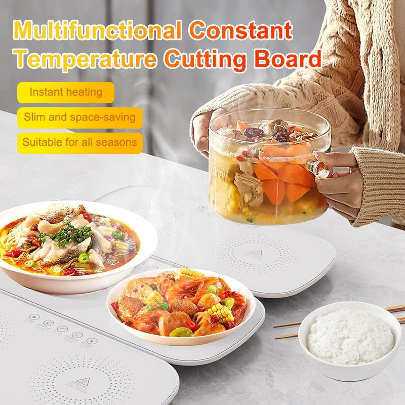 Electric Food Warmer Plate for Home Full Surface Heating