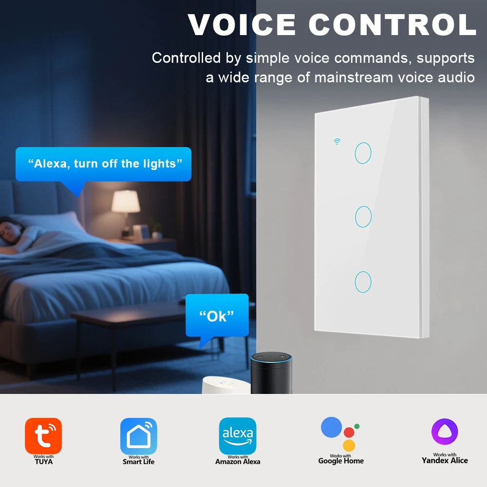 Smart Light Wall Touch Switch US Standard