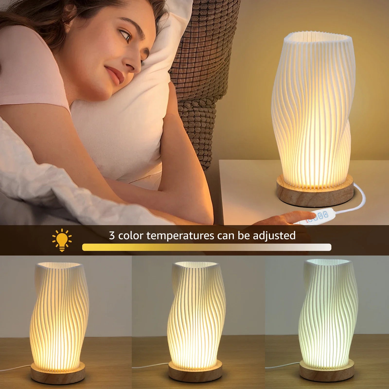 Vintage Boho Table Lamp – Cozy, Warm Lighting for Bedroom, Nightstands & Desk