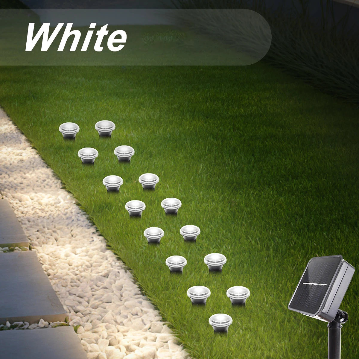 Solar Garden Lights 30LED Solar Lights Outdoor Waterproof Pilot Light String for Lawn Trails Camping Birthday Holiday Decorative