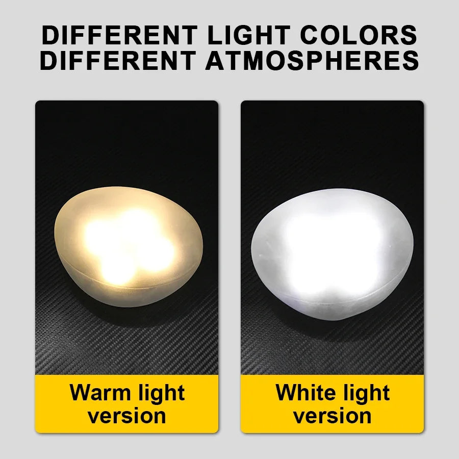 Solar Garden Lights Outdoor, Waterproof Solar Powered Stone Light,Outdoor Landscaping lights for Garden Pathway Yard Lawn light