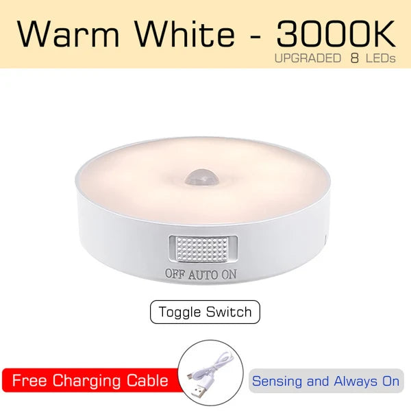 Motion Sensor Light USB Rechargeable Night Light