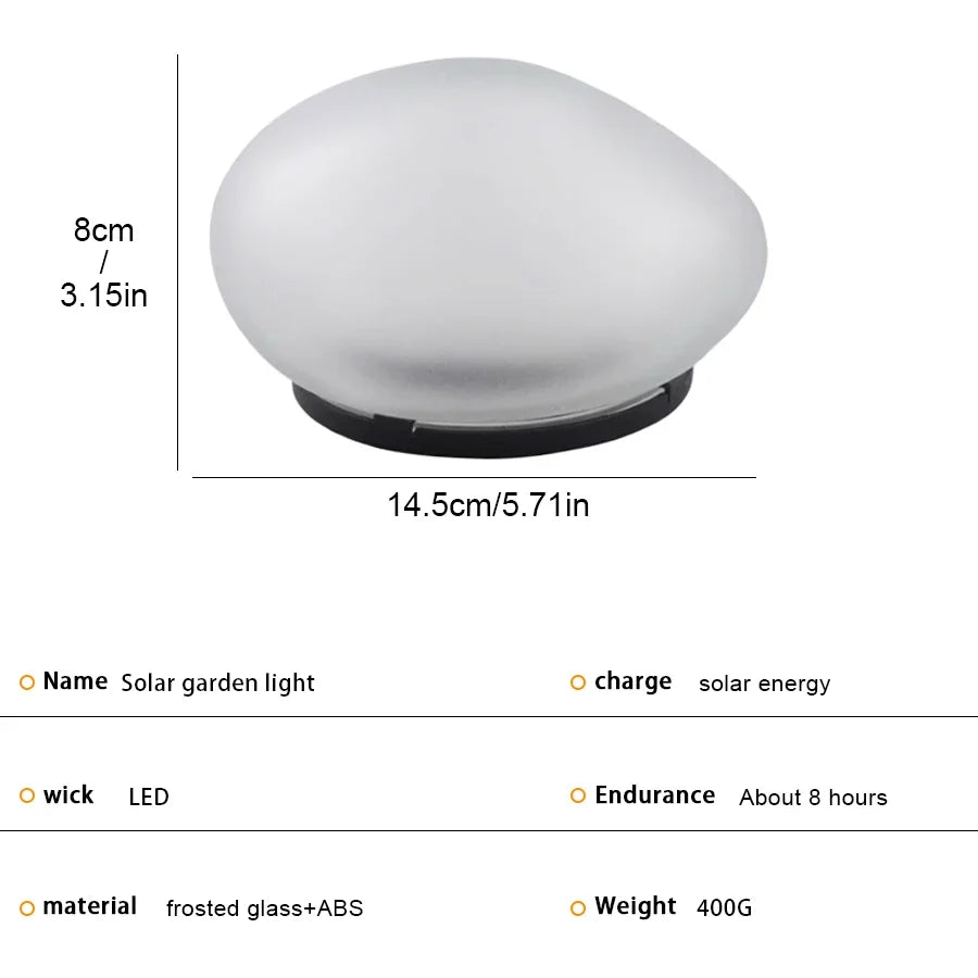 Solar Garden Lights Outdoor, Waterproof Solar Powered Stone Light,Outdoor Landscaping lights for Garden Pathway Yard Lawn light