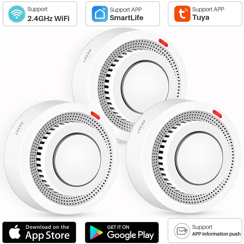 Wifi Tuya Smart Smoke Detector Sensor