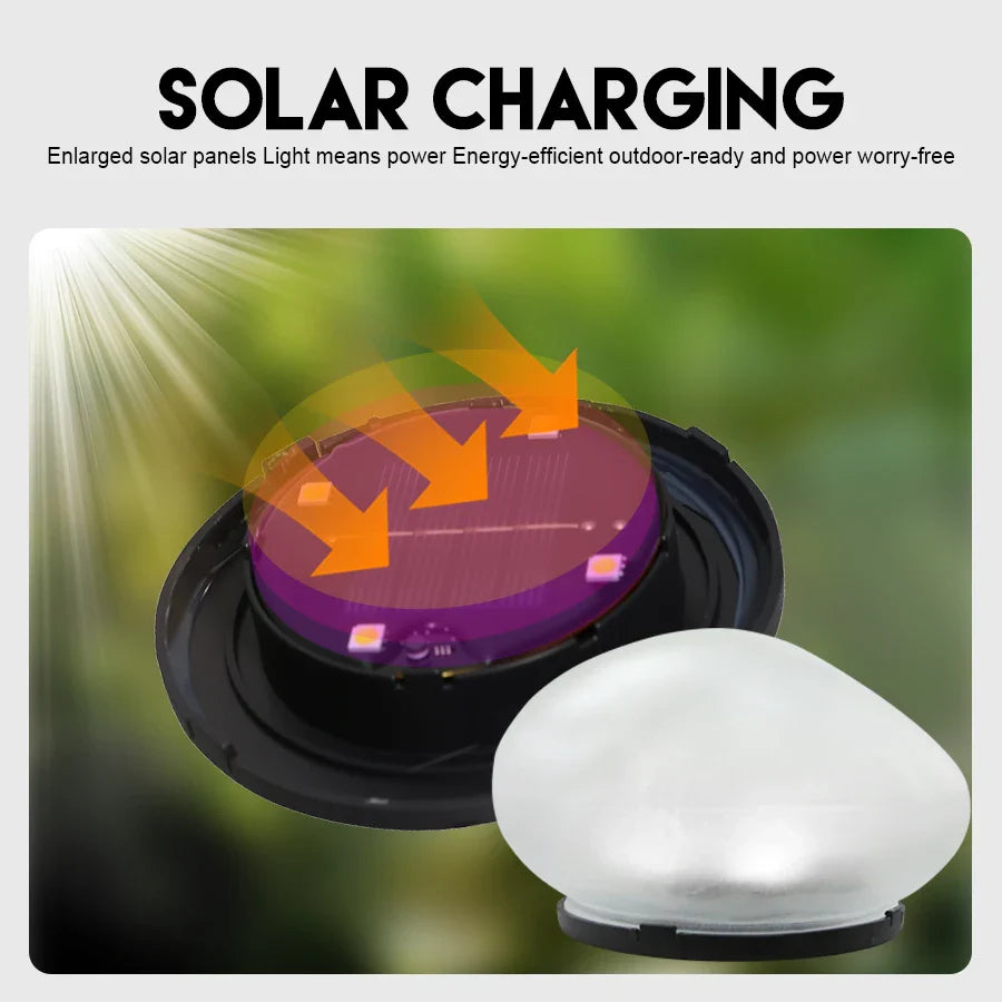 Solar Garden Lights Outdoor, Waterproof Solar Powered Stone Light,Outdoor Landscaping lights for Garden Pathway Yard Lawn light
