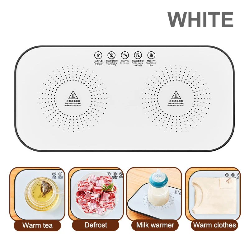 Electric Food Warmer Plate for Home Full Surface Heating
