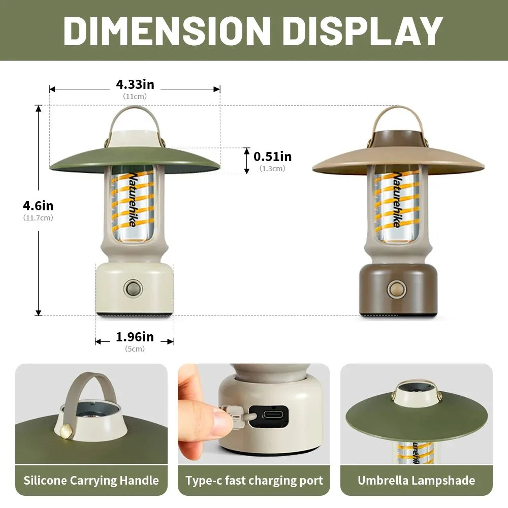 Naturehike Retro Lantern Atmosphere Light Camp Light Outdoor Camping Light Camping Horse Light Charging Tent Light Lighting