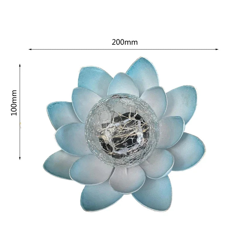 Solar Garden Lights Outdoor Waterproof LED Lotus Lamp Sunlight Yard Patio Lawn Path Driveway Decor Landscape Lights