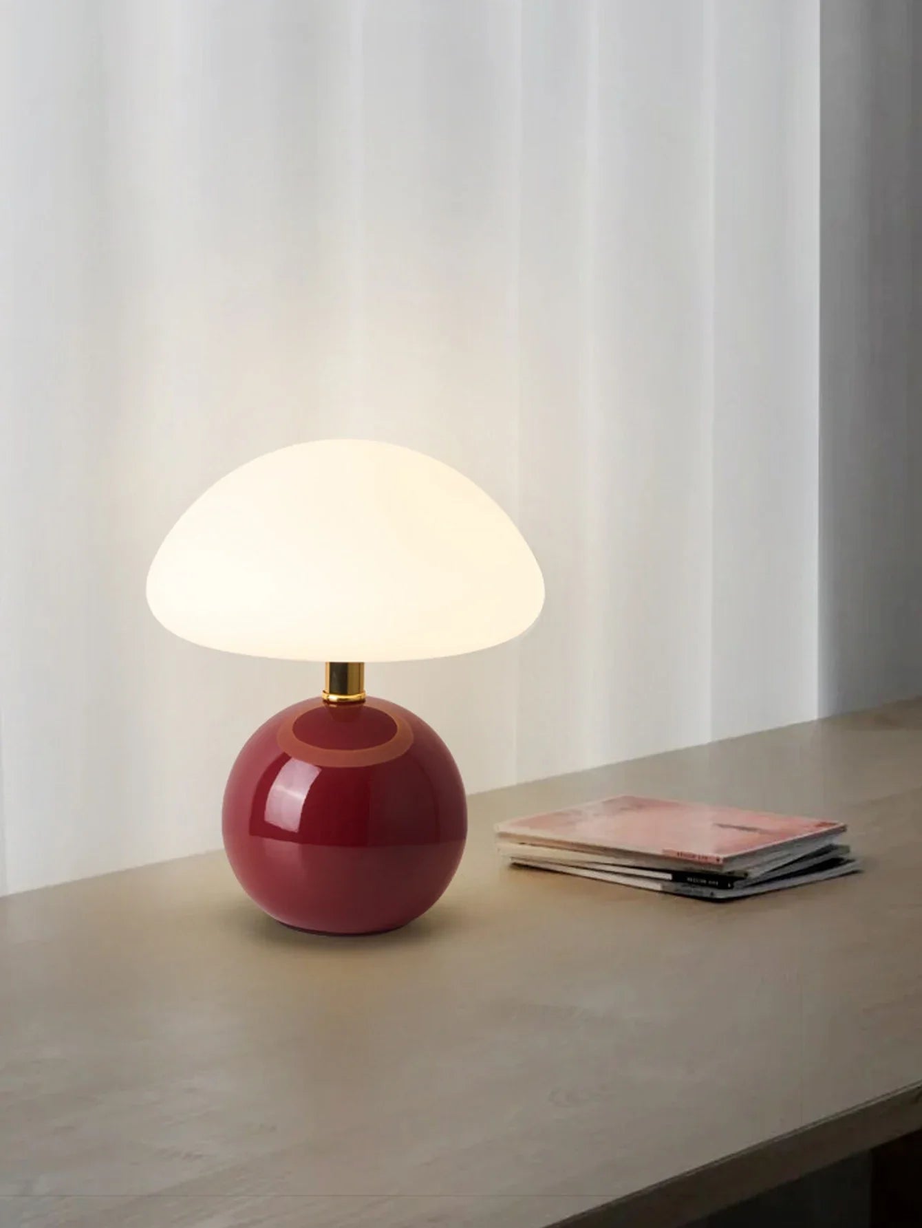 Led table lamp for bedroom Lamp bedside table White/pink/red/beige/orange stromatolite moon desk Mood light Room decorating item