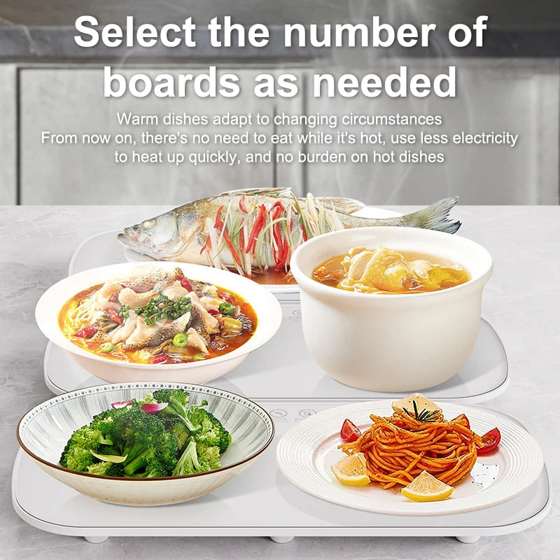 Electric Food Warmer Plate for Home Full Surface Heating