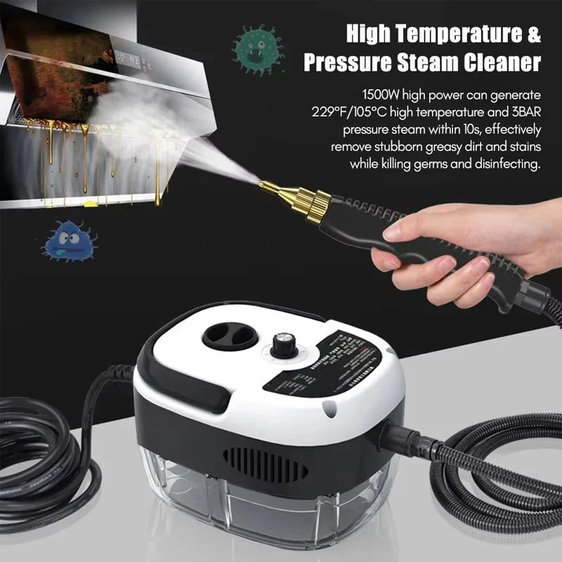 High-Temp Steam Cleaner for Range Hood, AC & Glass – Household Disinfection & Multi-Function
