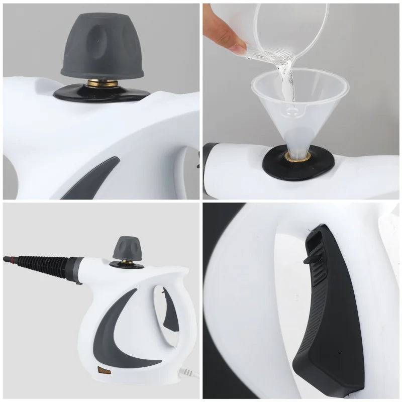 1050W Handheld Steam Cleaner – High Temp & Pressure for Kitchen & AC Cleaning"