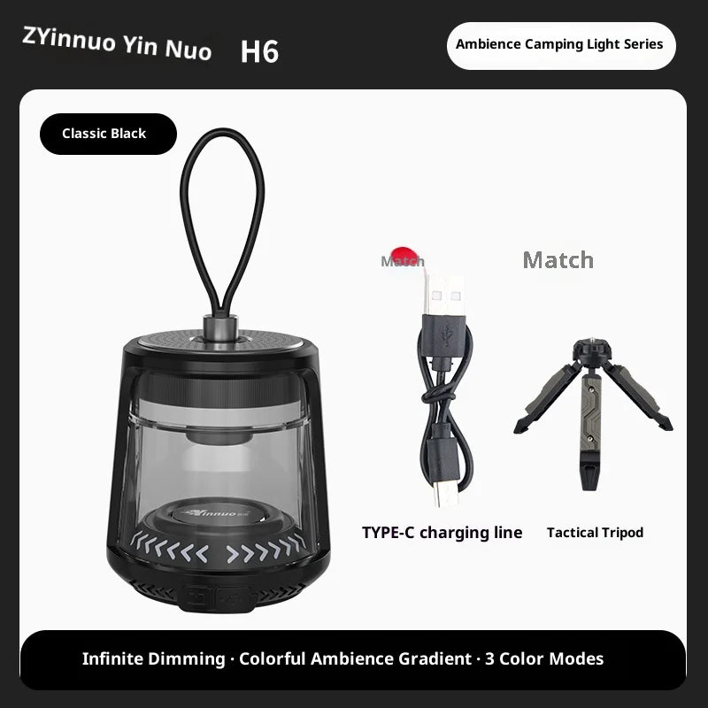 Camping Lantern Warm Light Long Battery Life Portable Tent Light Outdoor Camping Hanging Lamp Rechargeable Atmosphere Lighting