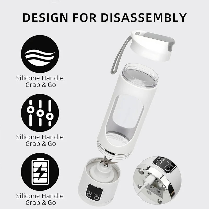 Portable Blender Juicer Stainless Steel Blade