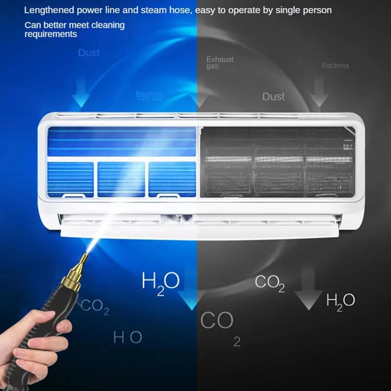 High-Temp Steam Cleaner for Range Hood, AC & Glass – Household Disinfection & Multi-Function