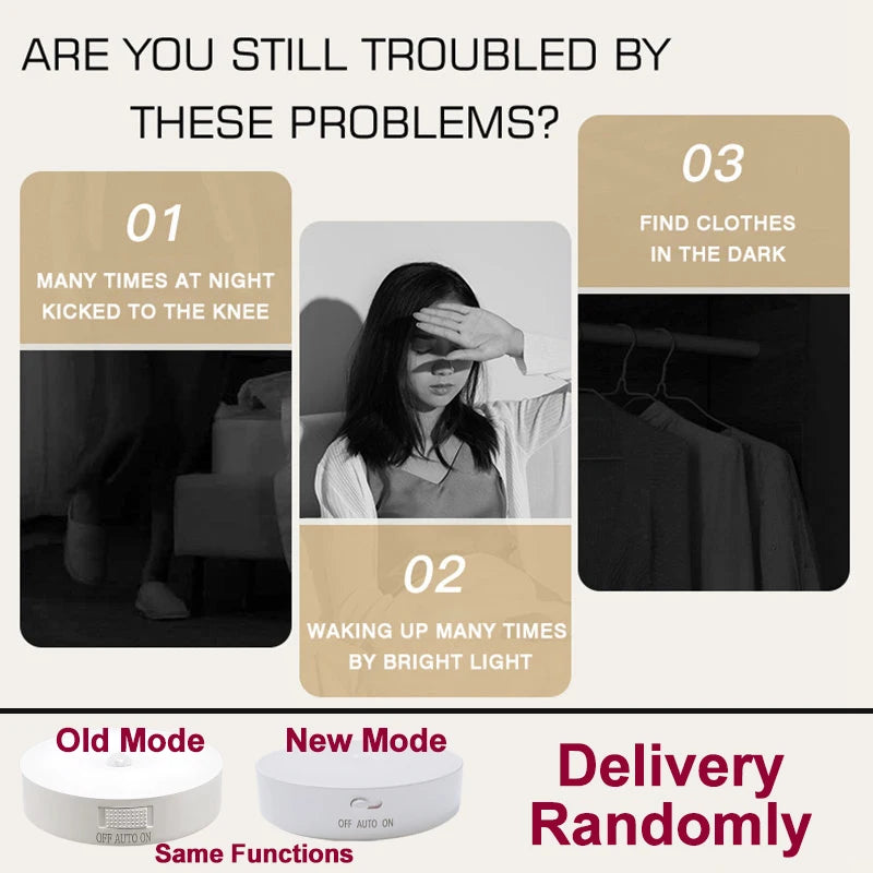 Motion Sensor Light USB Rechargeable Night Light