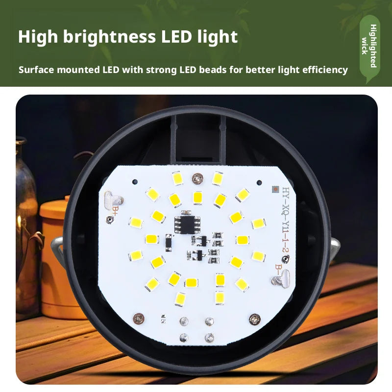 Outdoor Camping Lantern Atmosphere Tent Lighting Handheld Campsite Light Portable Illumination for Wilderness Adventures