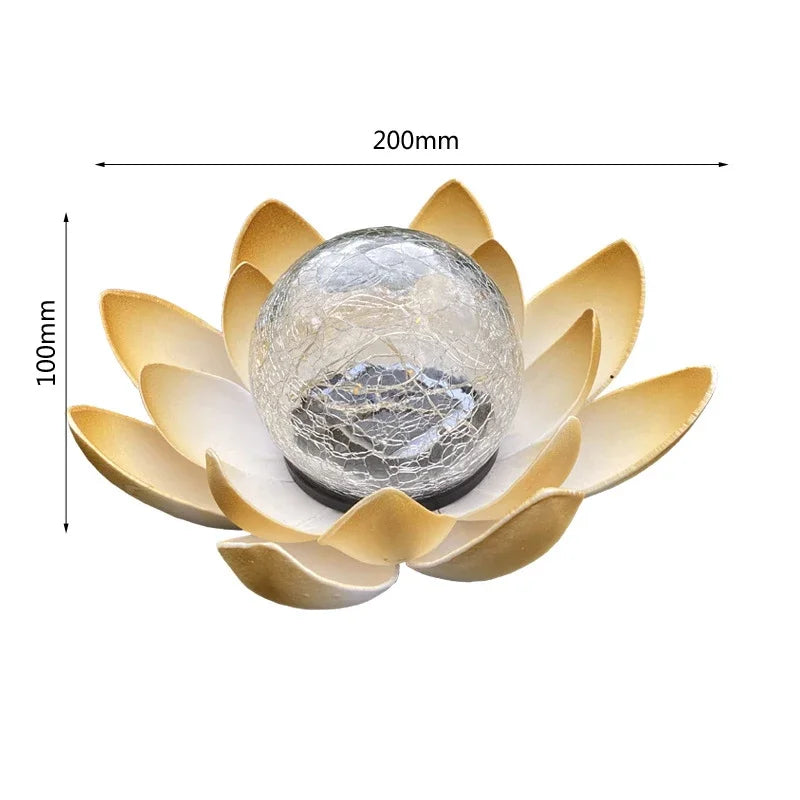 Solar Garden Lights Outdoor Waterproof LED Lotus Lamp Sunlight Yard Patio Lawn Path Driveway Decor Landscape Lights