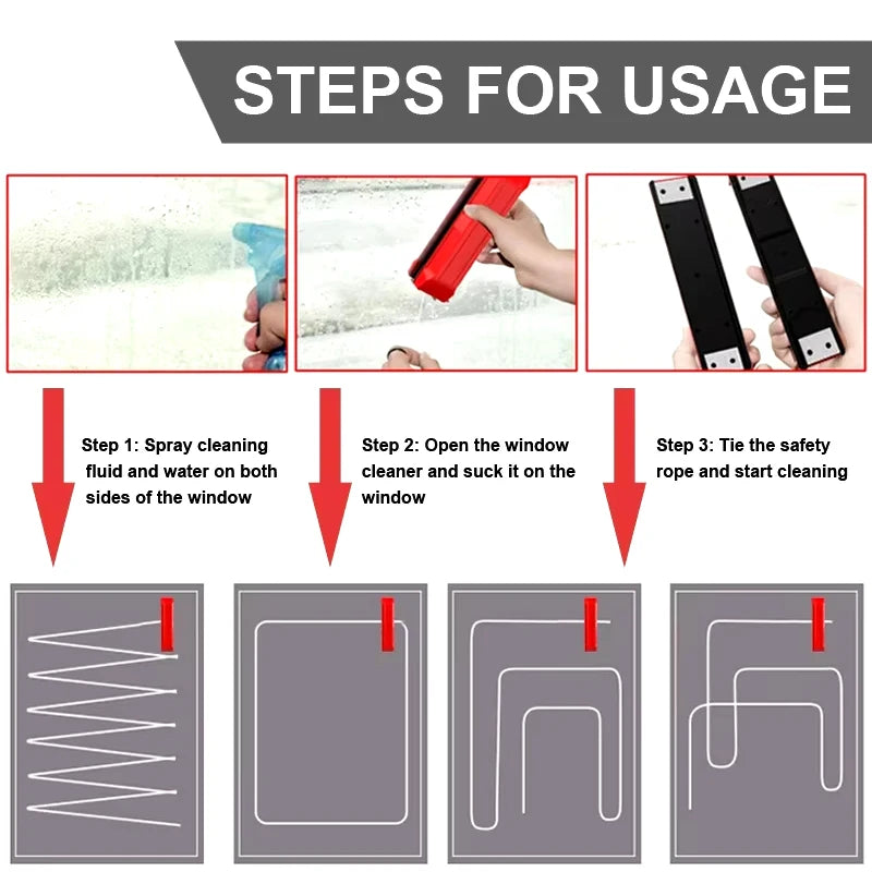 Magnetic Glazing Single Layer Magnet Window Cleaner Tool Brush Windows for Insulating Glass Durable Plastic Construction