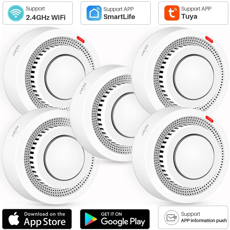 Wifi Tuya Smart Smoke Detector Sensor