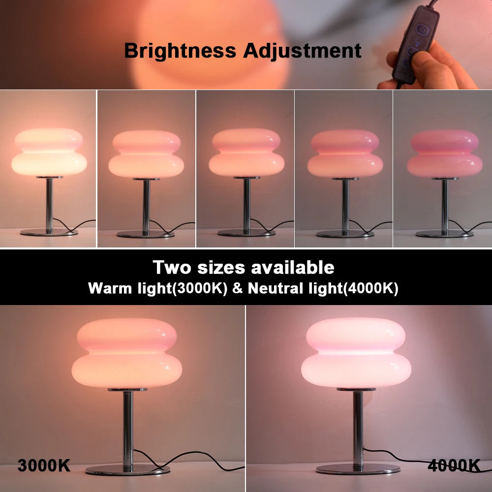 Modern Macaron LED Table Decor Lamp USB Dimming Desk Light Indoor Lighting Living Room Bedroom Bedside Decoration Bar Lamp