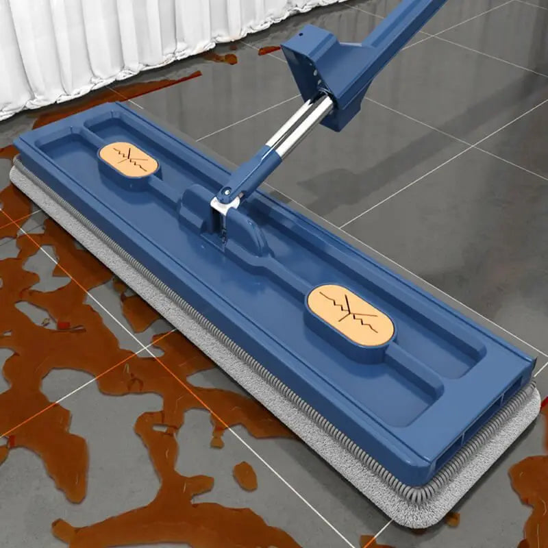 42cm Flat Mop – No Hand-Wash, Absorbent Wet & Dry Cleaning Mop"