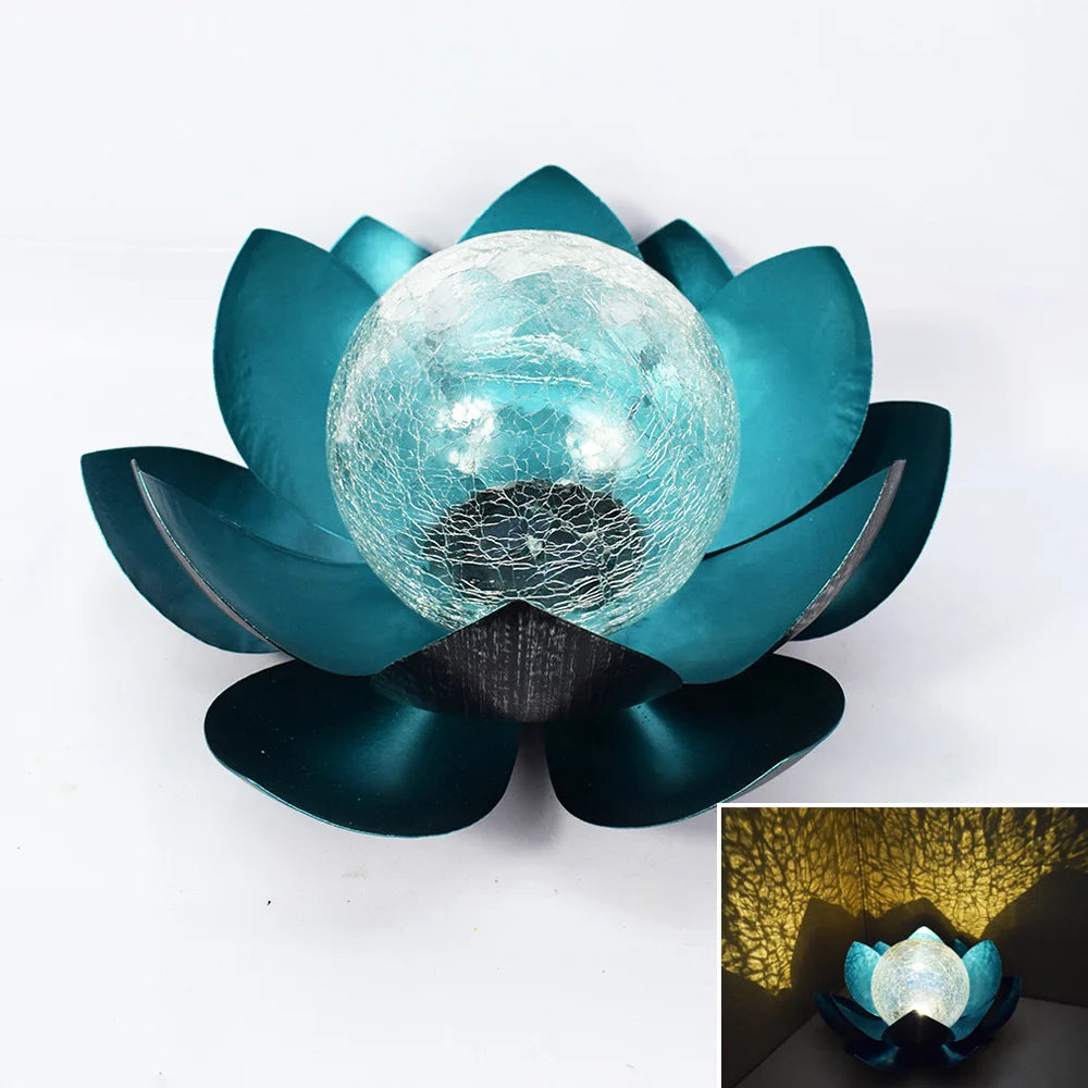 Solar Garden Lights Outdoor Waterproof LED Lotus Lamp Sunlight Yard Patio Lawn Path Driveway Decor Landscape Lights