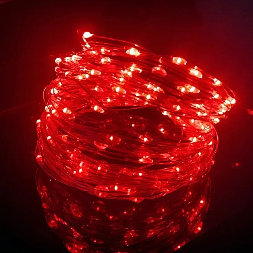 20m 10m Remote Control 8 Function LED Fairy Lights USB String Lights Christmas Garland New Year Wedding Party Garden Decoration