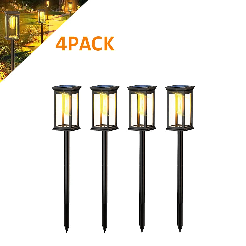Solar Pathway Lights Solar Lights Outdoor Solar Powered Garden Lights for Walkway Yard Backyard Lawn Landscape Lighting Decor