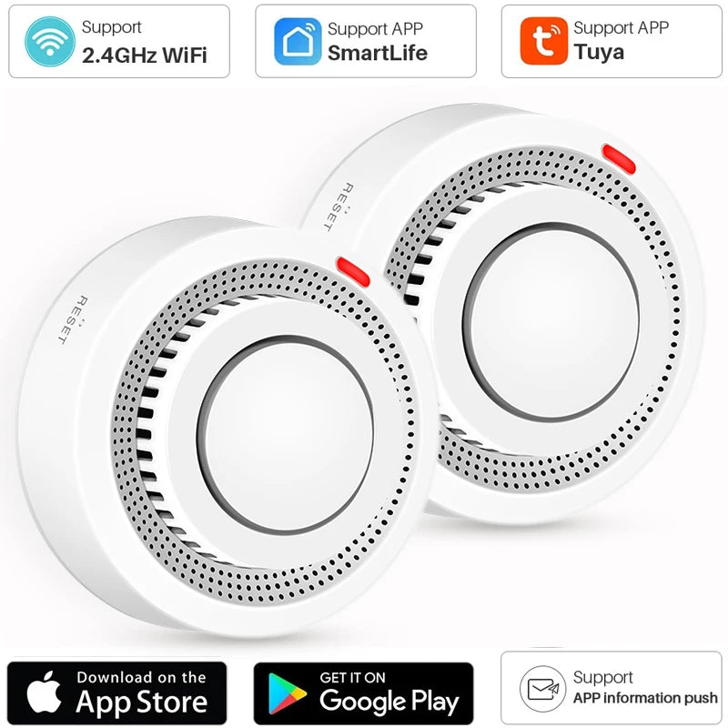 Wifi Tuya Smart Smoke Detector Sensor