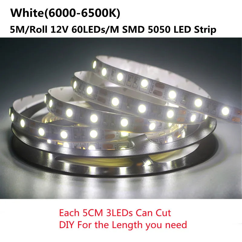 Stair PIR Motion Sensor LED Strip 12V SMD 5050 Lamp Tape + 32 Channels Staircase Step Controller + Power Supply + Connect Wire