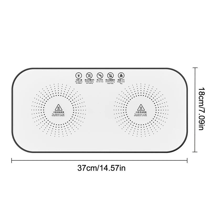 Electric Food Warmer Plate for Home Full Surface Heating