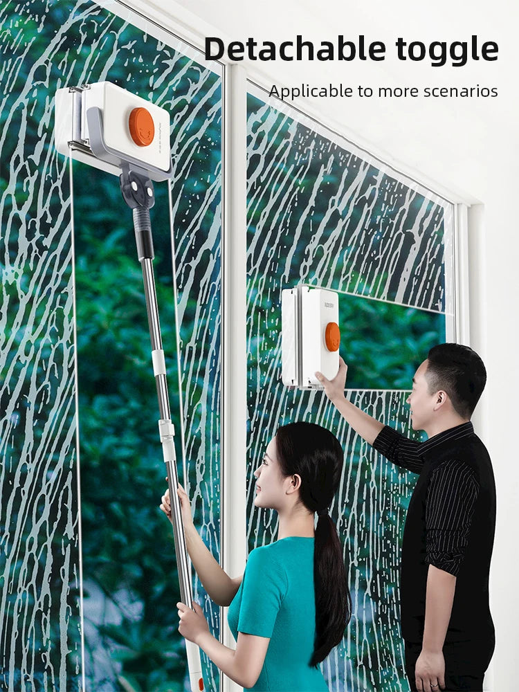 Professional Magnetic Window Cleaner – Double-Sided with Telescopic Rod"