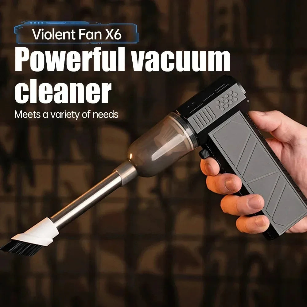 450,000RPM X6 Air Blower – Powerful Dust Vacuum Cleaner, Fast Charging, Brushless Fan for Car & Computer"