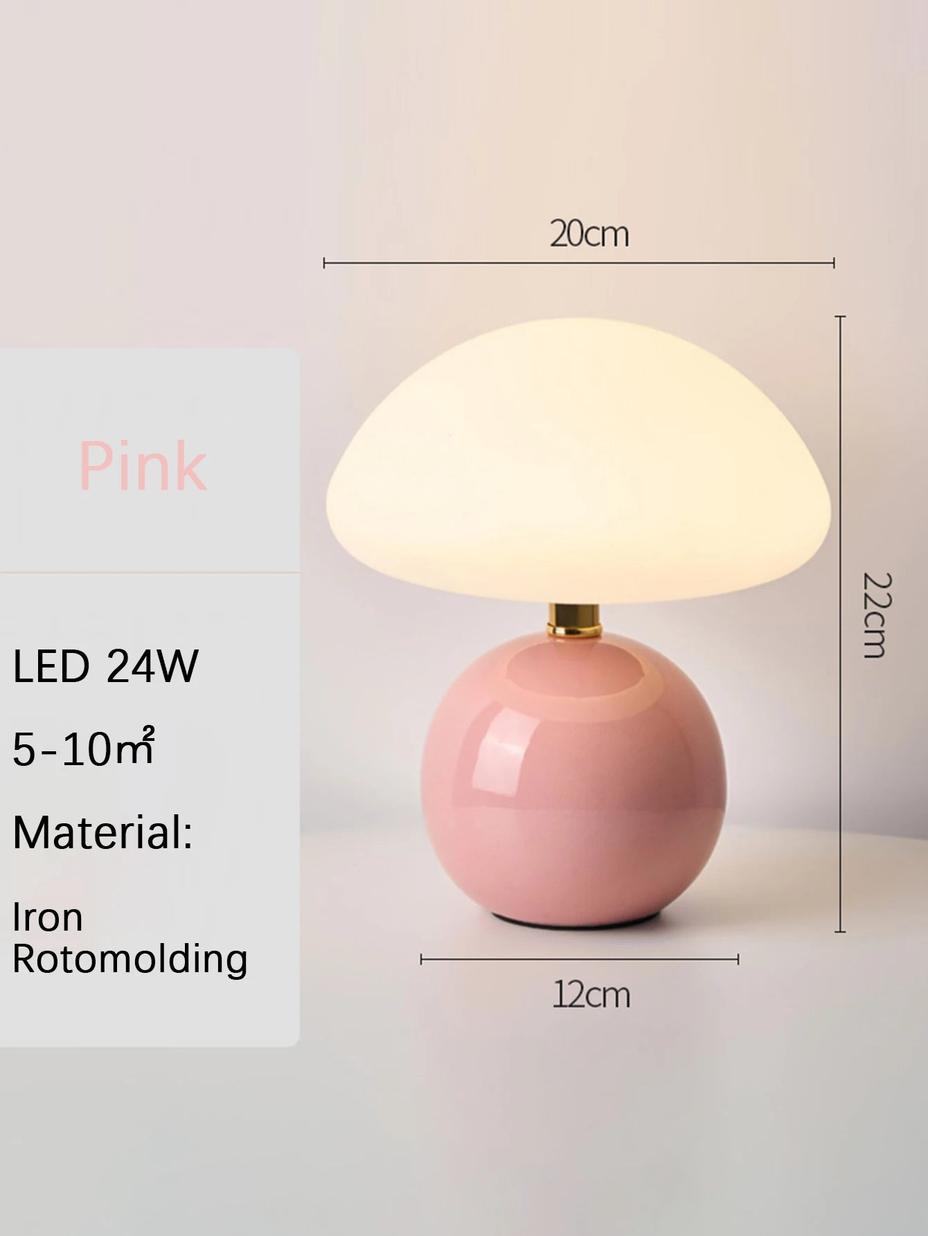 Led table lamp for bedroom Lamp bedside table White/pink/red/beige/orange stromatolite moon desk Mood light Room decorating item